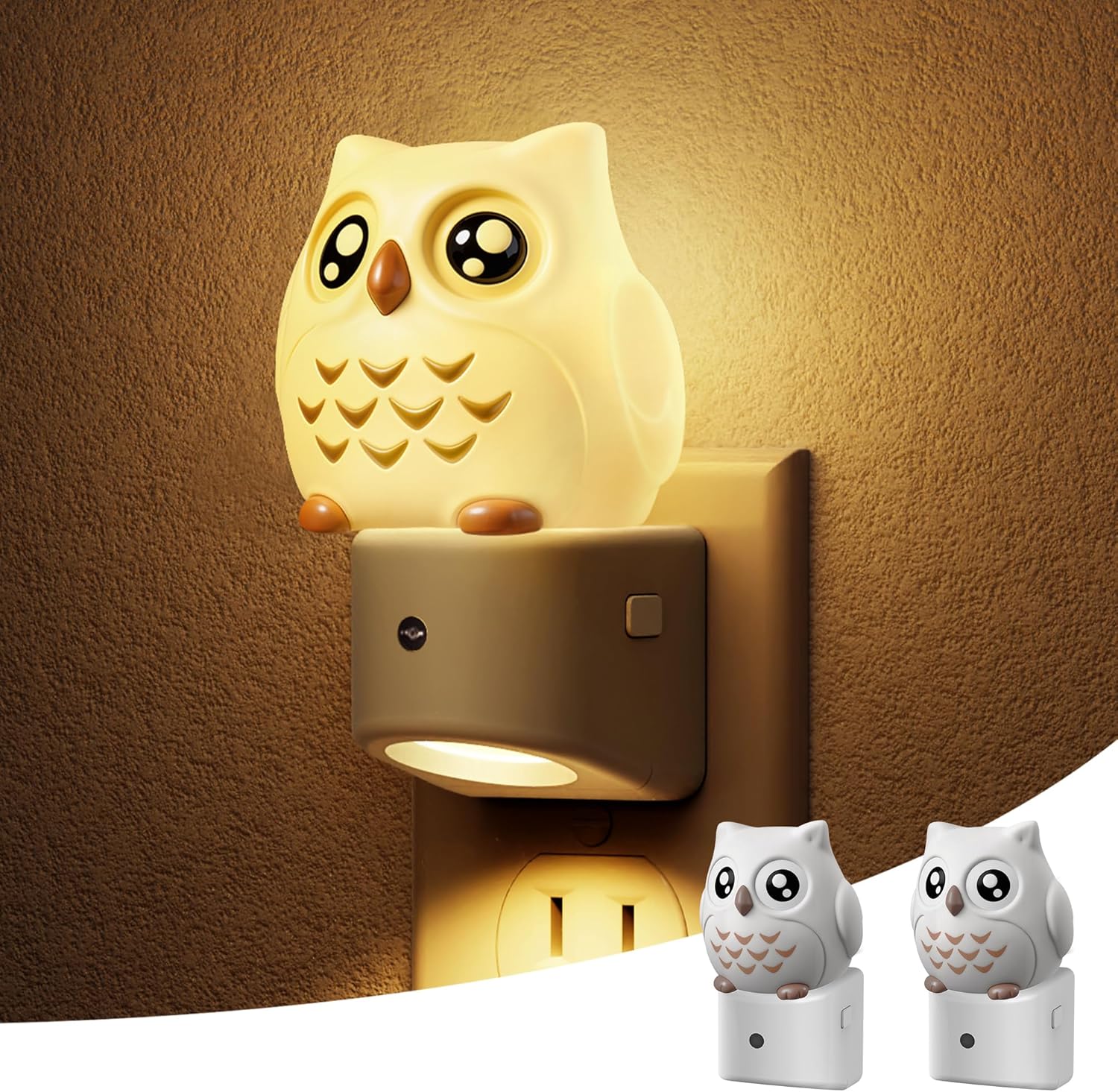 L LOHAS LED Plug in Night Light for Kids, 3D Cute Puppy Night Lights with Dusk to Dawn Sensor, RGB+Soft White 3000K Dog Night Light, Christmas Birthday Gift Nightlight for Kids, Room Decor