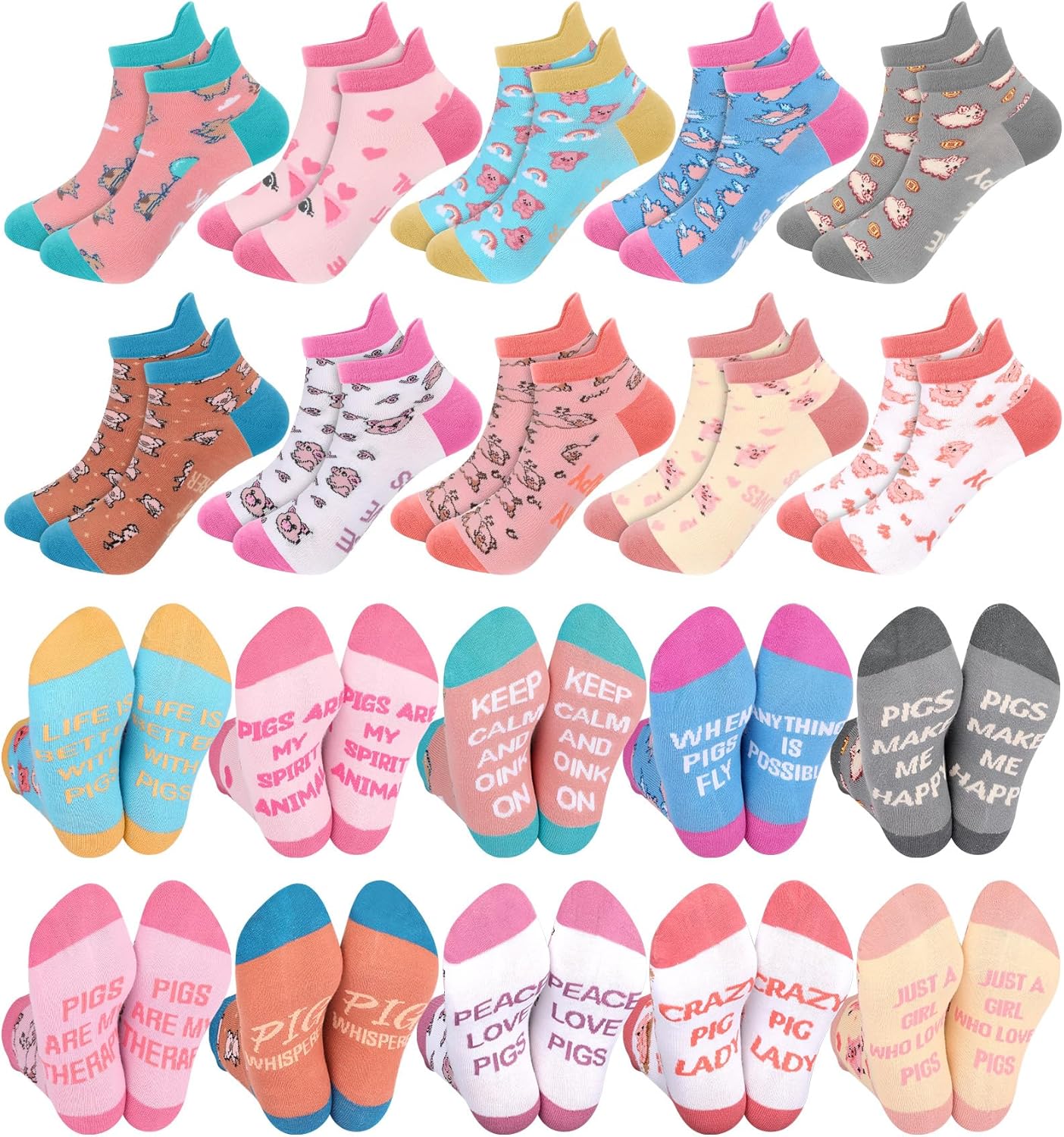 10 Pairs Funny Animals Socks Capybara Goat Pig Frog Chicken Dachshund Socks Animal Valentine Gifts