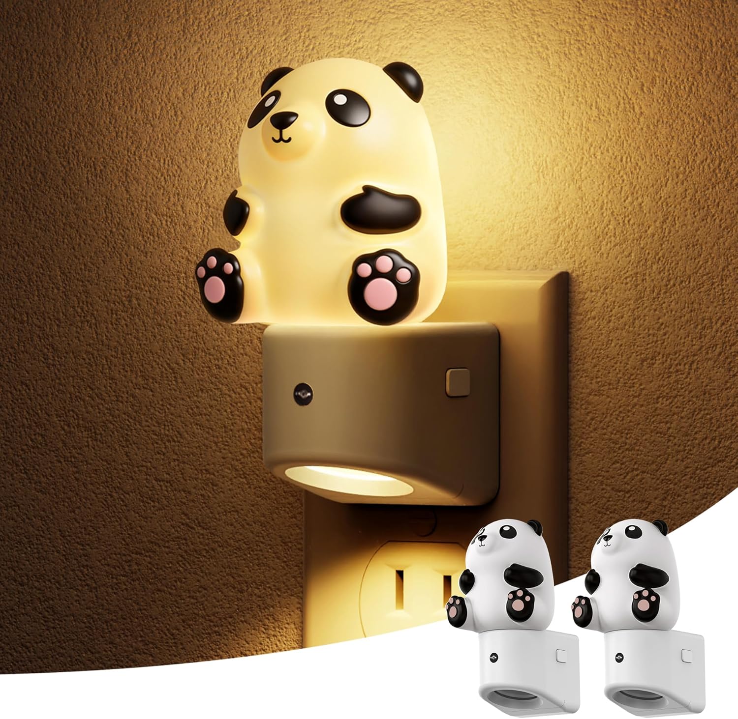 L LOHAS LED Plug in Night Light for Kids, 3D Cute Puppy Night Lights with Dusk to Dawn Sensor, RGB+Soft White 3000K Dog Night Light, Christmas Birthday Gift Nightlight for Kids, Room Decor