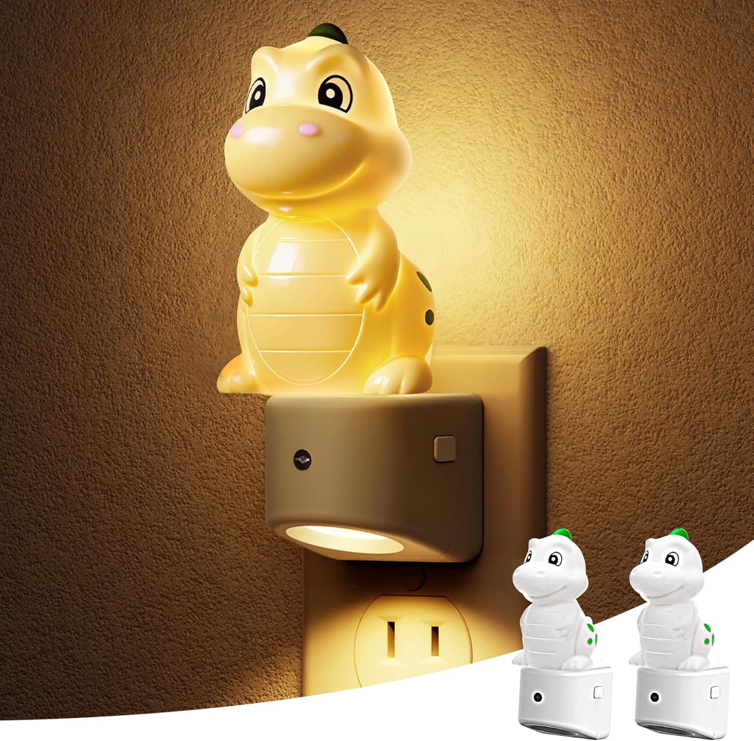L LOHAS LED Plug in Night Light for Kids, 3D Cute Puppy Night Lights with Dusk to Dawn Sensor, RGB+Soft White 3000K Dog Night Light, Christmas Birthday Gift Nightlight for Kids, Room Decor