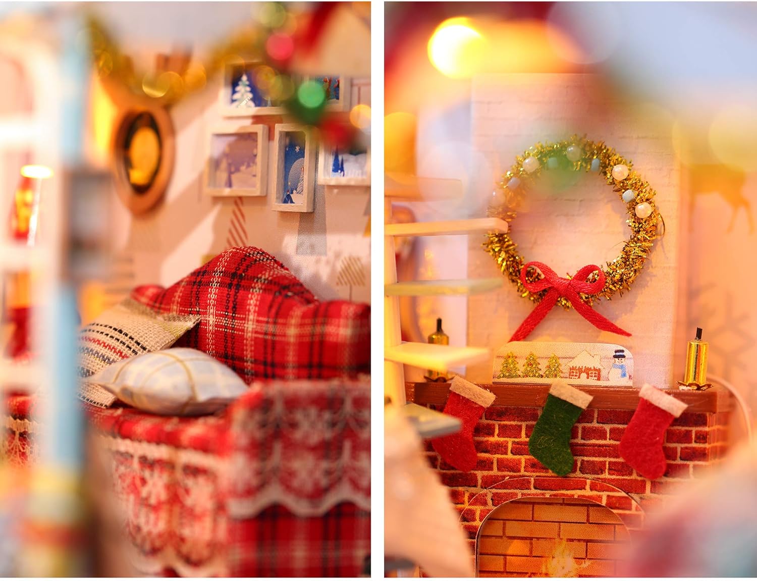 GuDoQi DIY Miniature Dollhouse Kit, Tiny House kit with Music, Miniature House Kit 1:24 Scale, Great Handmade Crafts Gift for Birthday, Christmas Night