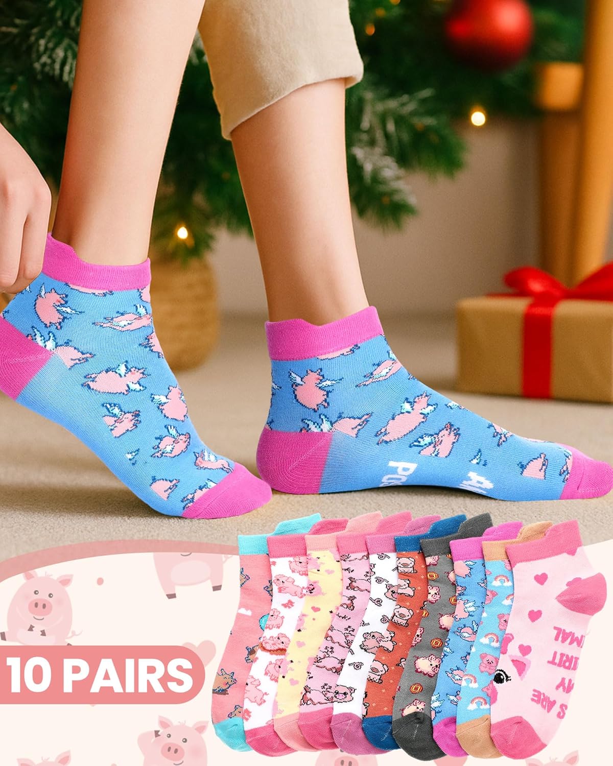 10 Pairs Funny Animals Socks Capybara Goat Pig Frog Chicken Dachshund Socks Animal Valentine Gifts