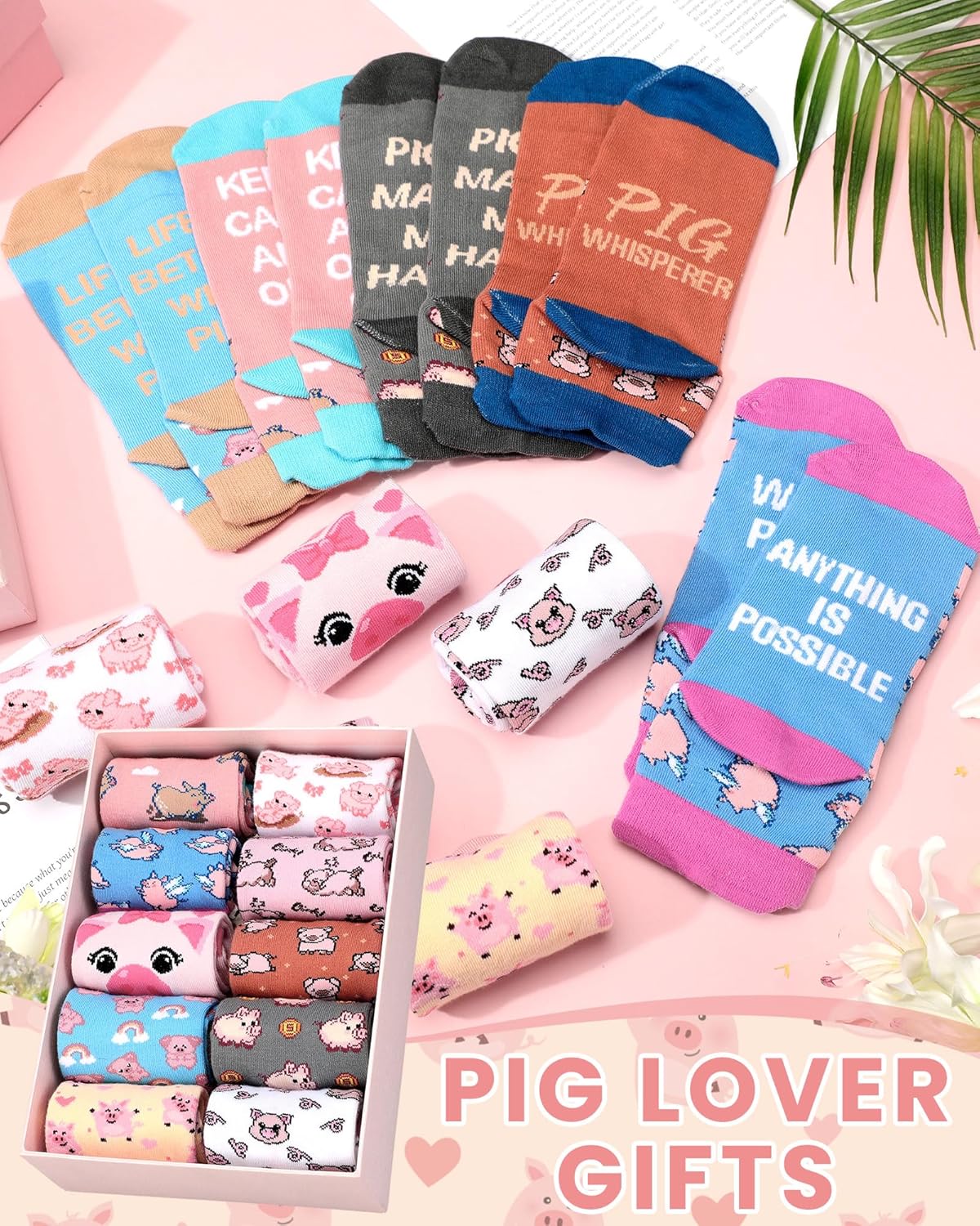 10 Pairs Funny Animals Socks Capybara Goat Pig Frog Chicken Dachshund Socks Animal Valentine Gifts