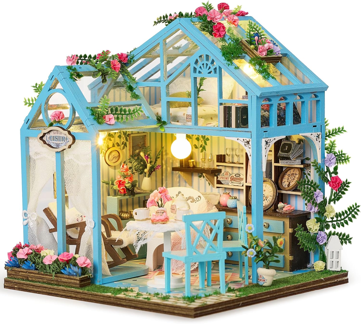 BenBen DIY Miniature House Kit, Cake Shop Model Craft Kits, Furniture, Mini Doll House Building Kit for Adults, Teens, Tiny Dollhouse Diorama for Stress Relief, Home Décor