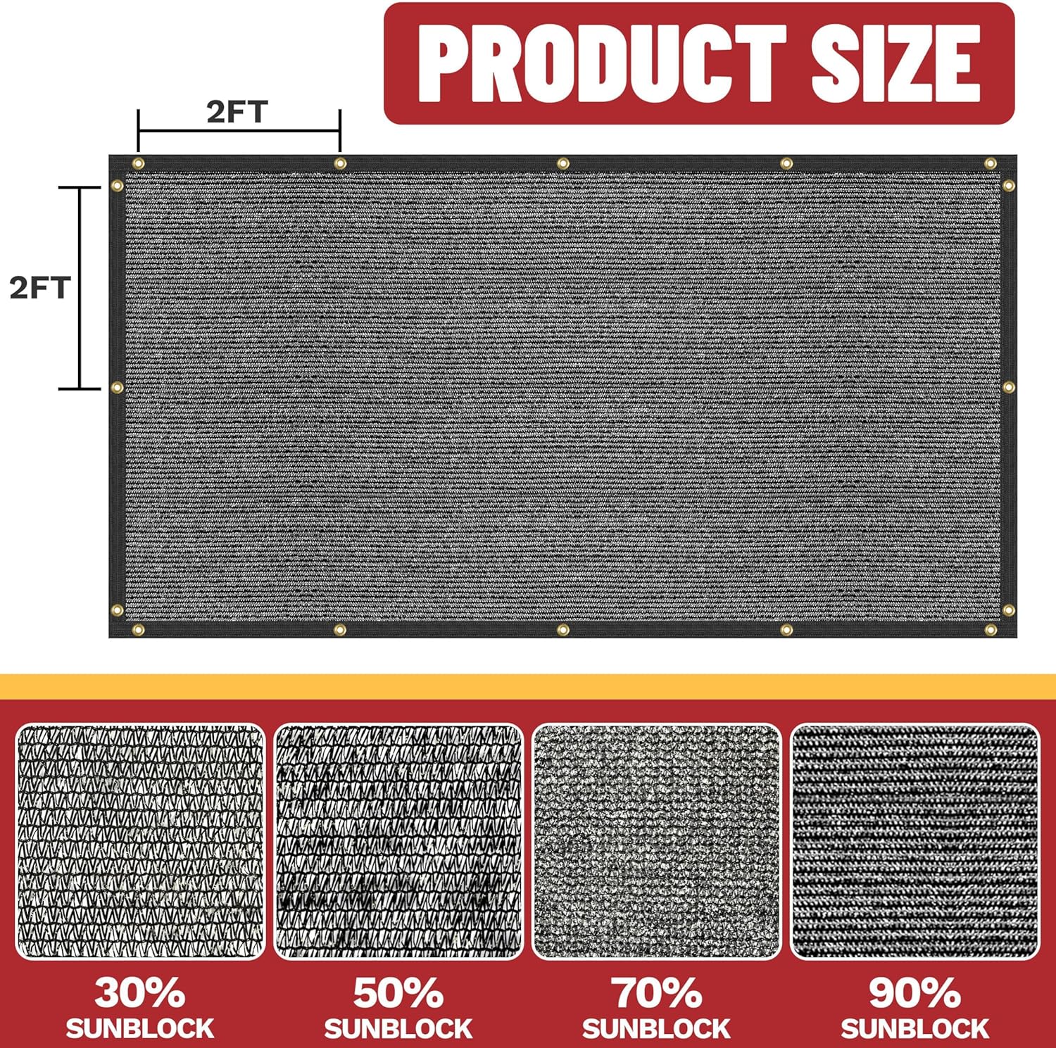 ShadeMart 70% Shade Cloth for Plant, Black 16FT x 20FT Outdoor Shade Tarp, Shade Cover with Upgrade Grommets and Zip Ties, Sunblock Net for Garden Greenhouse Carport Chicken Coop, Custom Size